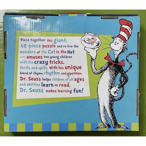 2010 Dr. Seuss The Cat in the Hat 48pc Children's Floor Puzzle - Picture 2 of 5